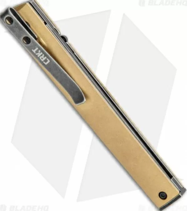 Hot Cheap Crkt Ceo Liner Lock Blade Hq Exclusive Knife Brass (3.11 Black Stonewash D2) Pocket Knives