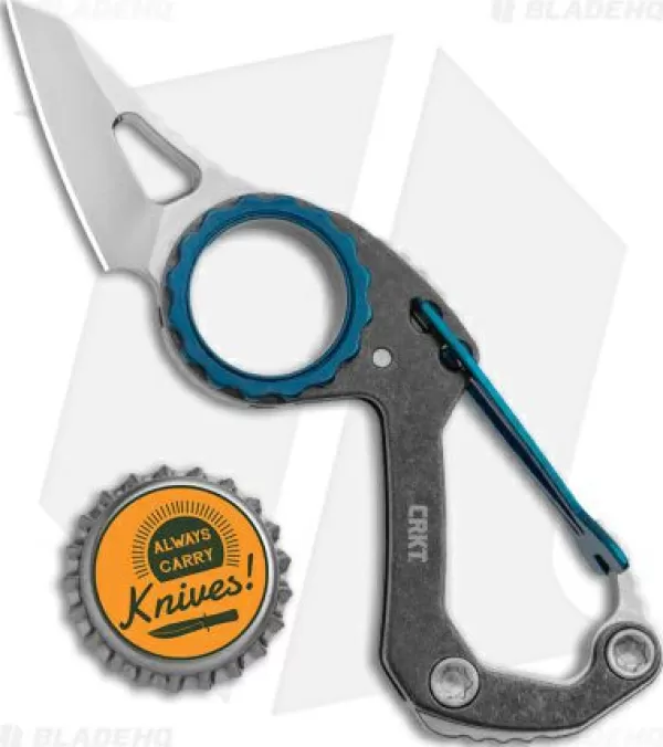 Flash Sale Cheap Crkt Mike Bond Compano Sheepsfoot Slip Joint Knife Carabiner (1.44 Satin) Pocket Knives