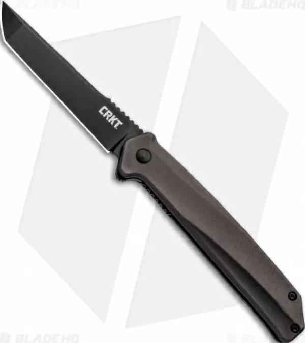 Online Cheap Crkt Onion Helical Liner Lock Knife Black Aluminum (3.52 Black D2) K500Gkp Pocket Knives