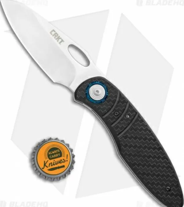 Cheap Cheap Crkt Trask Deadbolt Lock Knife Black Grn (3.3 Satin) 5375 Pocket Knives