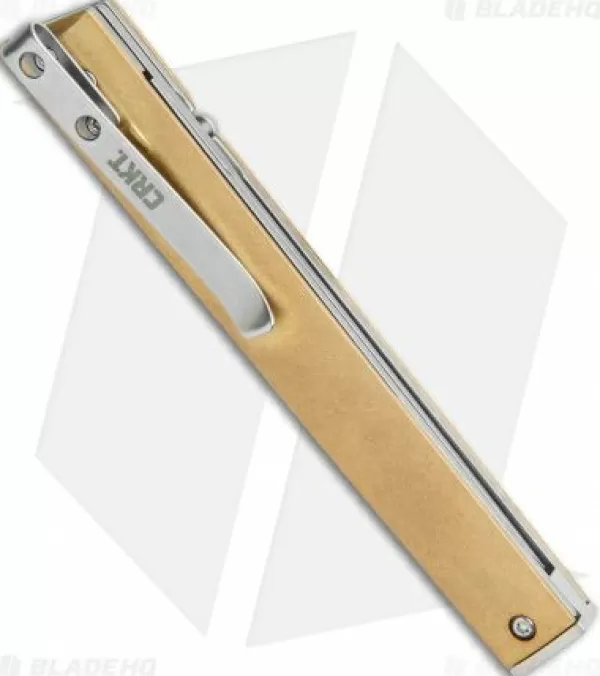 Shop Crazy Deals Crkt Ceo Liner Lock Blade Hq Exclusive Knife Brass (3.1 Stonewash D2) Pocket Knives