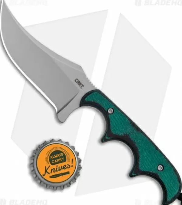 Outlet Crazy Deals Crkt Folts Minimalist Persian Neck Knife Green G-10 (2.1 Bead Blast) 2379 Fixed Blade Knives