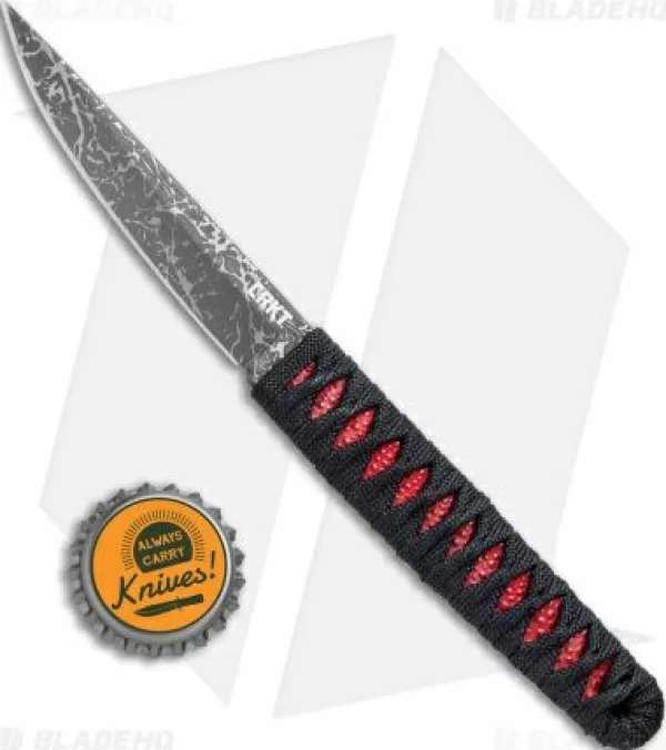 Flash Sale Discount Crkt Burnley Obake Fixed Blade Knife Red (3.64 Gray Tini) 2367R Fixed Blade Knives
