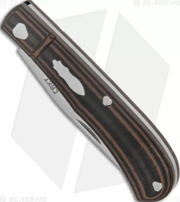 Best Sale Discount Crkt Rogers Venandi Slip Joint Knife Black/Brown G-10 (3.1 Bead Blast) Pocket Knives