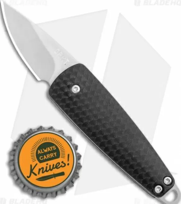Sale Discount Online Crkt Dually Knife W/ Bottle Opener Black (2.5 Stonewash) 7086 Pocket Knives