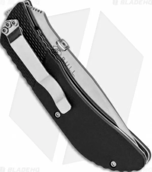 Hot Exclusive Design Crkt B.U.L.L. Front Flipper Liner Lock Knife Black Zytel (3 Satin) 6562 Pocket Knives