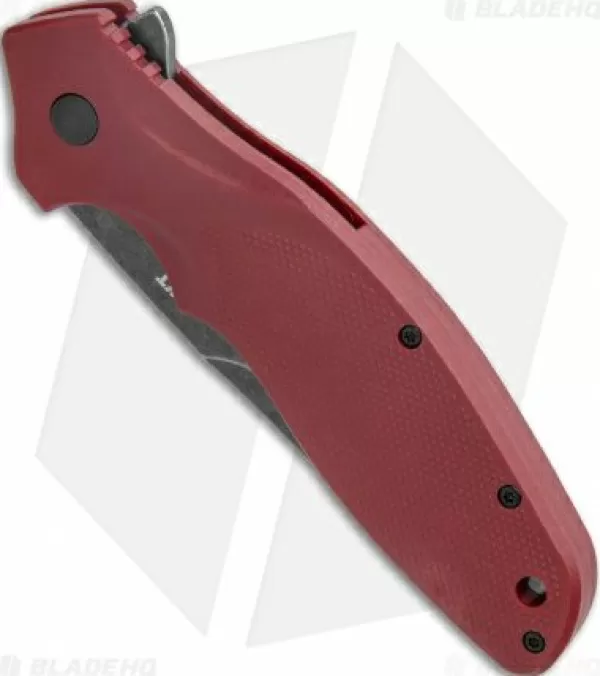 Clearance Exclusive Design Crkt Shenanigan Spring Assisted Knife Maroon Grn (3.4 Black Sw) K800Rkp Pocket Knives