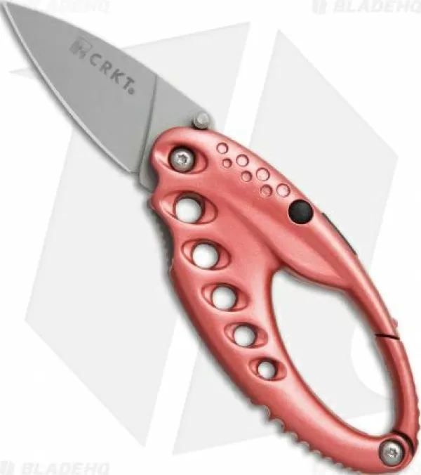 Hot Featured Crkt Lumabiner Pink Liner Lock Knife W/ L.E.D Light (1.6 Bead Blast) Pocket Knives