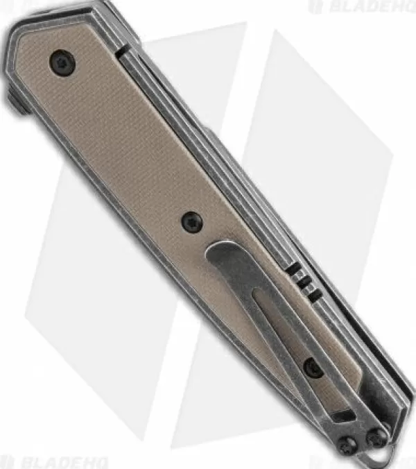 Cheap Gift Selection Crkt Cinco Frame Lock Brown G-10 Knife (2.9 Black) 7091 Pocket Knives