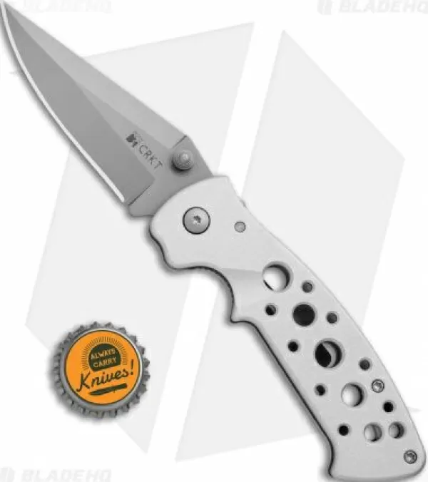 Discount Gift Selection Crkt Crawford Kasper Professional Liner Lock Knife Silver (3 Gray) 7772 Pocket Knives