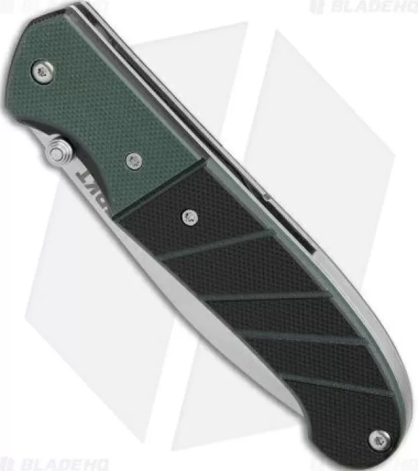 Best Gift Selection Crkt Ignitor Spring Assisted Knife Black & Green G-10 (3.38 Satin Serr) 6855 Spring Assisted Knives