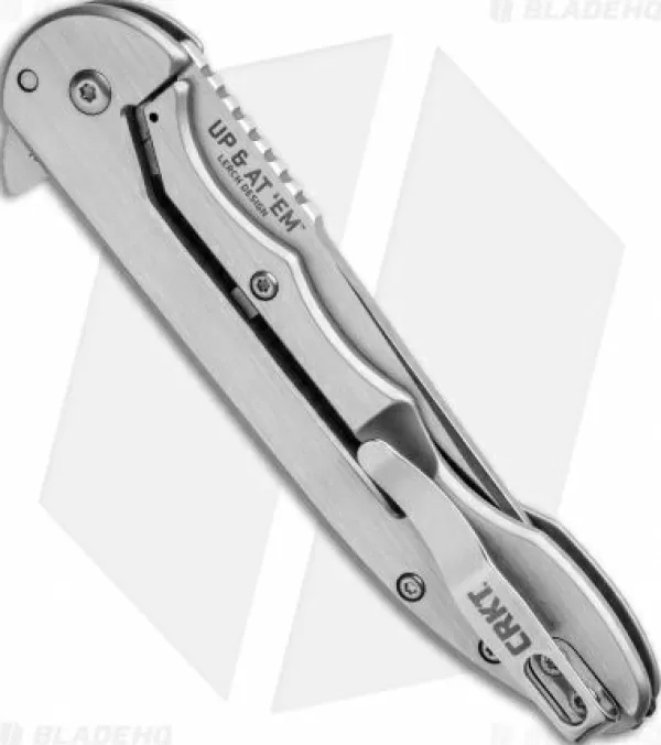New Gift Selection Crkt Lerch Up & At 'Em Flipper Knife Stainless Steel (3.62 Satin) 7076 Pocket Knives