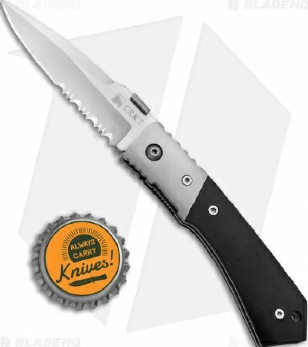 Shop Gift Selection Crkt Mini Tighe Tac Liner Lock Knife (2.6 Satin Serr) 8111 Pocket Knives