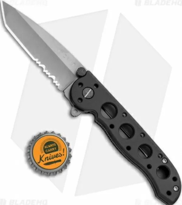 Sale High Quality Crkt Carson M16-12 Folding Tanto Flipper Knife Bb (3 Bead Blast Serr) Pocket Knives