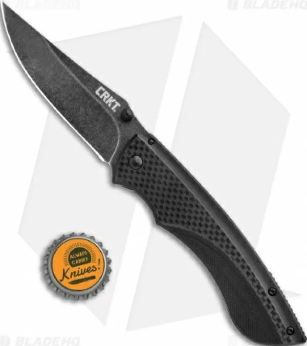 Hot High Quality Crkt Lerch Burnout Frame Lock Knife G-10/Carbon Fiber (3.625 Black) 4123K Pocket Knives