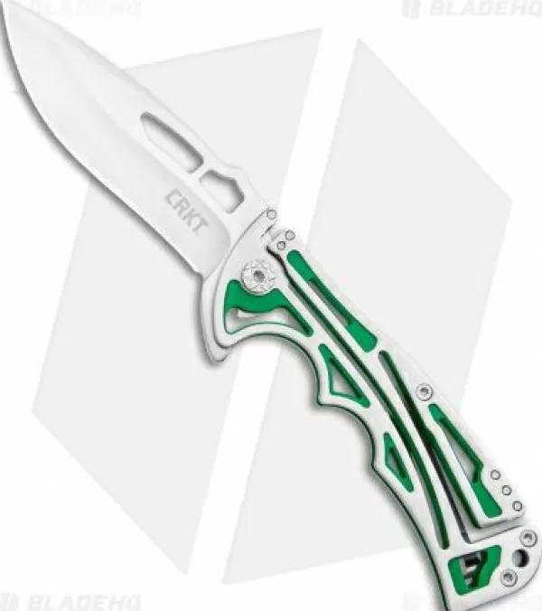 Clearance High Quality Crkt Nirk Tighe 2 Knife Green Stainless Steel (3.2 Satin) 5241 Pocket Knives