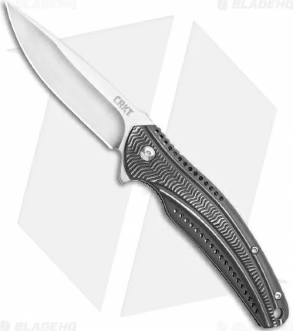 Online High Quality Crkt Ripple Liner Lock Knife Black Aluminum (3.125 Satin) K415Kxp Pocket Knives