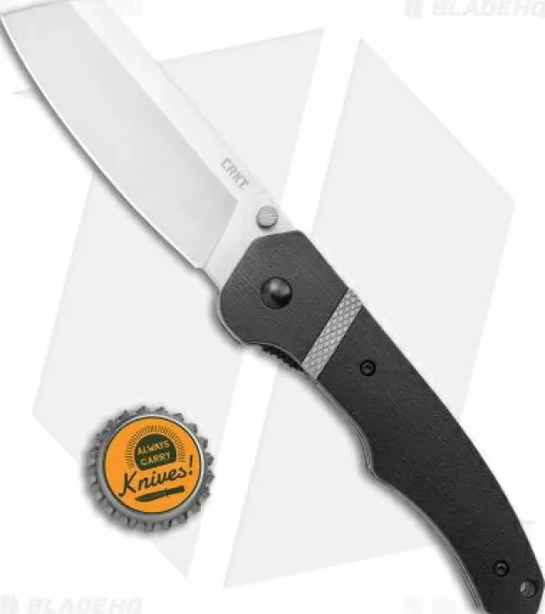 Clearance High Quality Crkt Ripsnort Ii Liner Lock Knife Black Grn (3.5 Satin) Pocket Knives