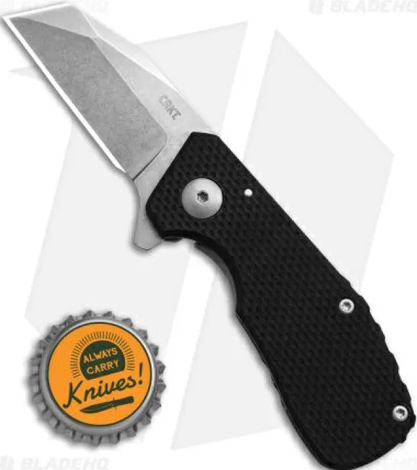 Clearance Large Choice Crkt Razelcliffe Frame Lock Knife Black G-10 (2.4 Stonewash) Pocket Knives