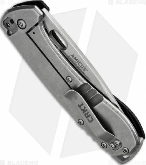 Best Sale Large Choice Crkt Vox Amicus Compact Frame Lock Knife Black G-10 (3 Stonewash) 5441 Pocket Knives