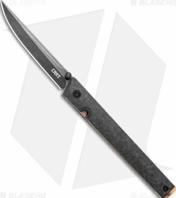 Discount Low Price Crkt Ceo Liner Lock Knife Shred Carbon Fiber (3.1 Black Sw) Bhq Exclusive Pocket Knives