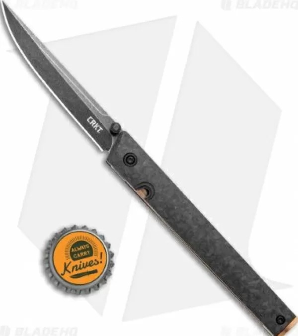 Discount Low Price Crkt Ceo Liner Lock Knife Shred Carbon Fiber (3.1 Black Sw) Bhq Exclusive Pocket Knives