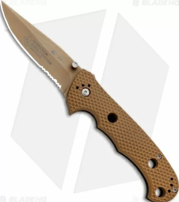 Clearance Low Price Crkt Hammond Iraqi Freedom Desert Cruiser Knife Tan (3.75 Tan Serr) 7914Di Pocket Knives