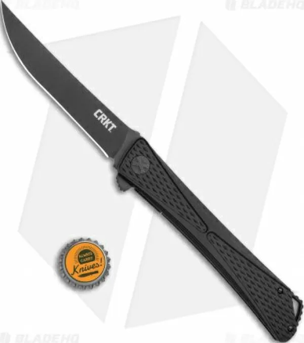 Best Sale Low Price Crkt Jumbones Blackout Liner Lock Knife Aluminum (4.8 Black) 7532K Pocket Knives