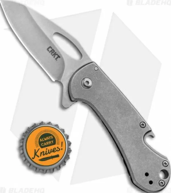 Best Sale Lower Prices Crkt Bev-Edge Flipper Knife W/ Bottle Opener (2.5 Stonewash) 4630 Pocket Knives