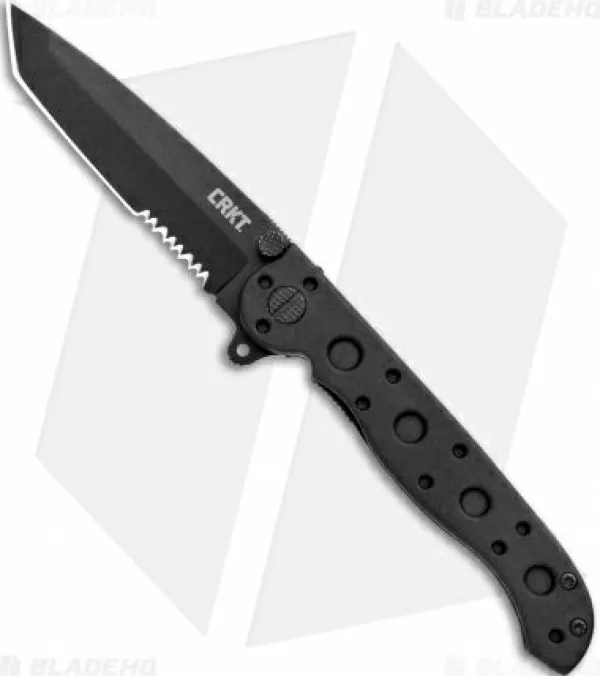 Clearance Lower Prices Crkt Carson M16-10Kz Tanto Flipper Knife Black Gfn (3 Black Serr) Pocket Knives