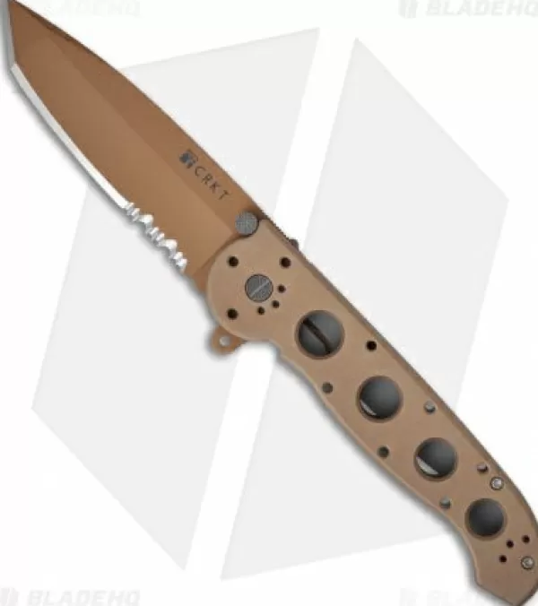 Discount Lower Prices Crkt Carson M16-14D Desert Camo Tanto Flipper Knife Aluminum (3.875 Tan Serr) Pocket Knives