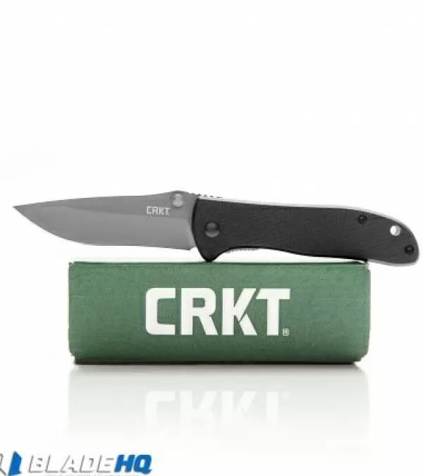 Best Sale Lower Prices Crkt Drifter Liner Lock Knife Black G-10 (2.875 Gray) 6450K Pocket Knives