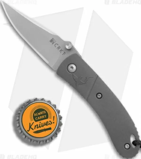 Cheap Lower Prices Crkt Lightfoot Urban Shark Liner Lock Knife Gray (2.5 Satin) Pocket Knives