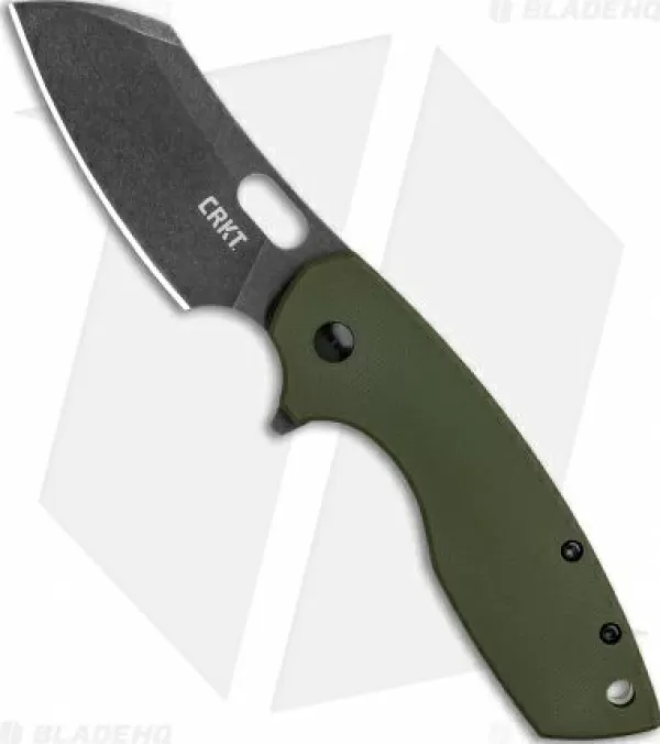 Fashion Lower Prices Crkt Pilar Large Frame Lock Knife Od Green G-10 (2.6 Black Sw D2) Bhq Exclusive Pocket Knives