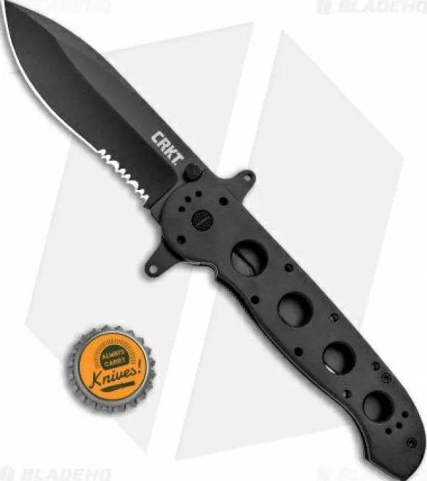 Best Sale Online Crkt Carson M21-14Sf Special Forces Flipper Knife Aluminum (3.875 Black Serr) Pocket Knives