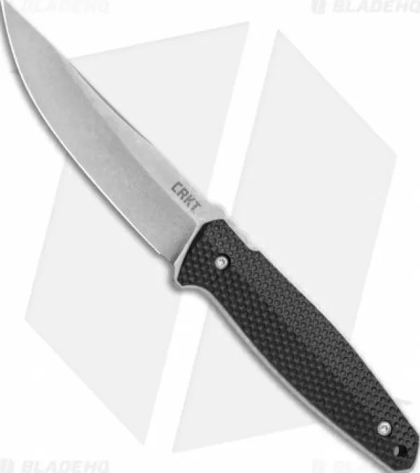 Flash Sale Online Crkt Lucas Burnley Strafe Fixed Blade Knife Black Gfn (4.6 Satin)1210 Fixed Blade Knives