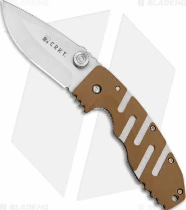 Outlet Online Crkt Ryan Seven Liner Lock Knife Tan (3.5 Satin) 6803D Pocket Knives