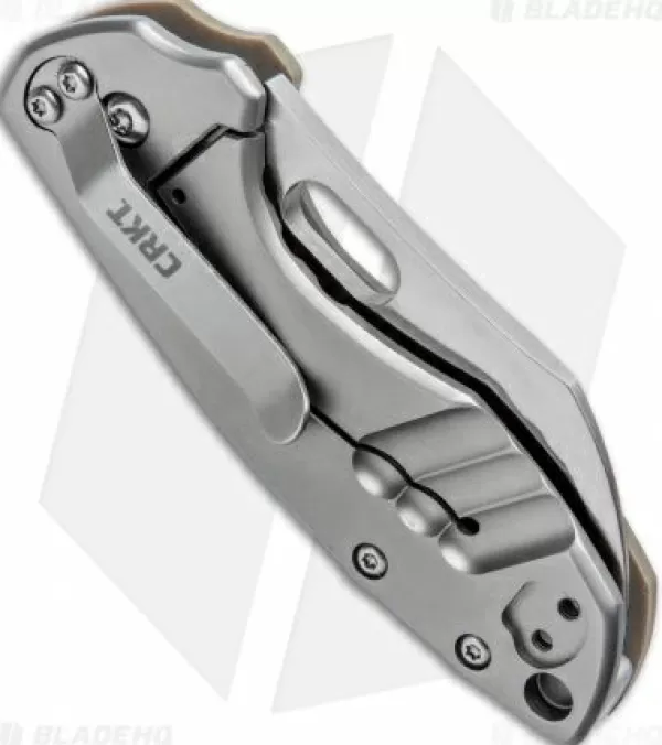 Best Sale Original Crkt Pilar Frame Lock Knife Tan G-10 (2.4 Satin D2) Pocket Knives