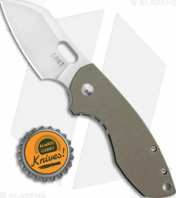 Best Sale Original Crkt Pilar Frame Lock Knife Tan G-10 (2.4 Satin D2) Pocket Knives