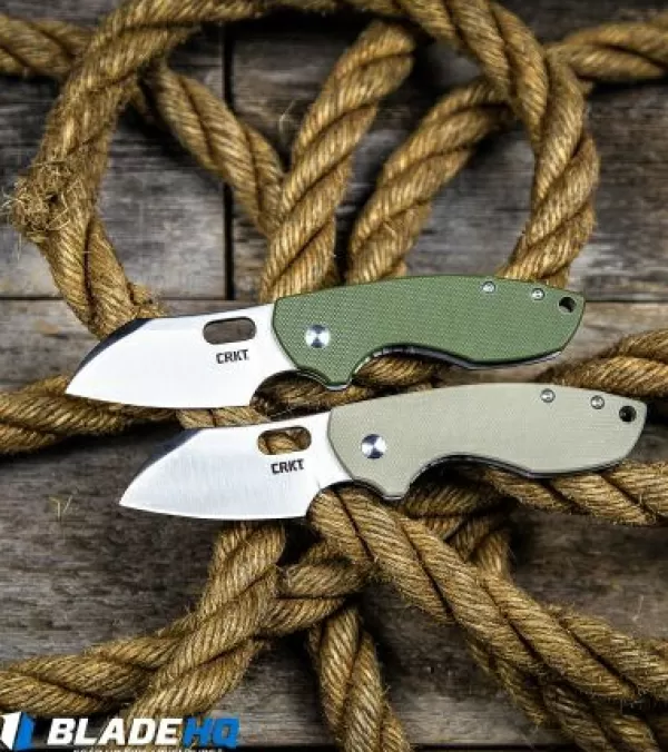 Best Sale Original Crkt Pilar Frame Lock Knife Tan G-10 (2.4 Satin D2) Pocket Knives