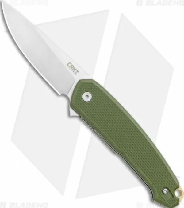 New Original Crkt Vox Tueto Spring Assisted Flipper Knife Od Green G-10 (3.3 Satin) 5325 Pocket Knives