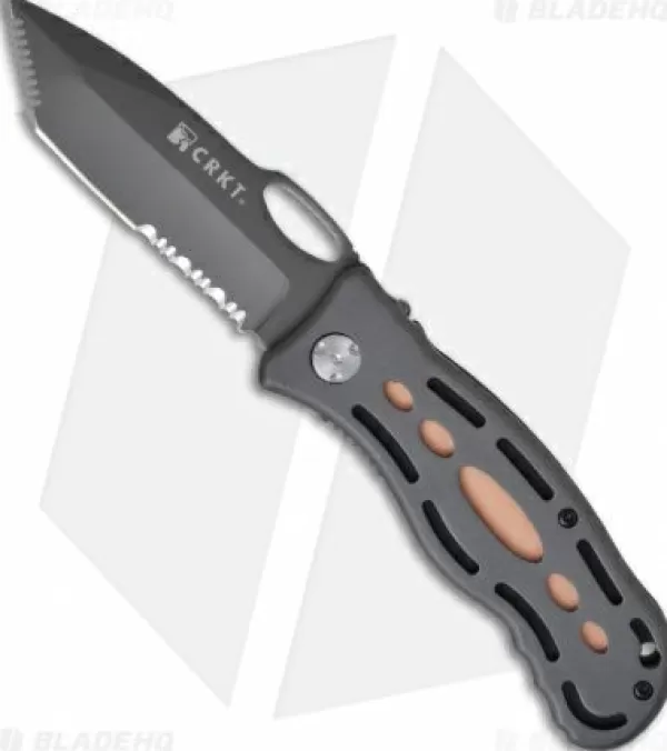 Shop Quick Delivery Crkt Lake Thunderbolt 2 Liner Lock Knife (3.43 Gray Serr) 7131 Pocket Knives