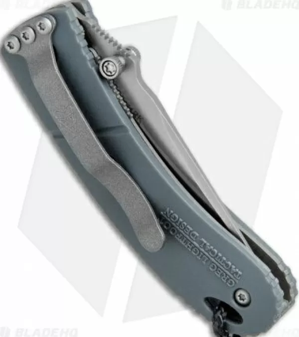Clearance Quick Delivery Crkt Lightfoot Urban Shark Liner Lock Knife Gray (2.5 Satin Serr) Pocket Knives
