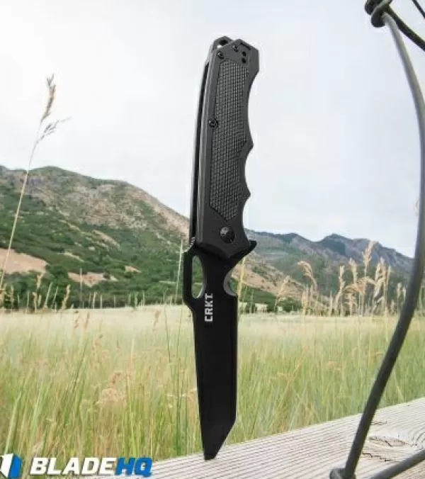 Online Quick Delivery Crkt Septimo "Forged By War" Liner Lock Knife Black (3.62 Black) 7050 Tactical Knives