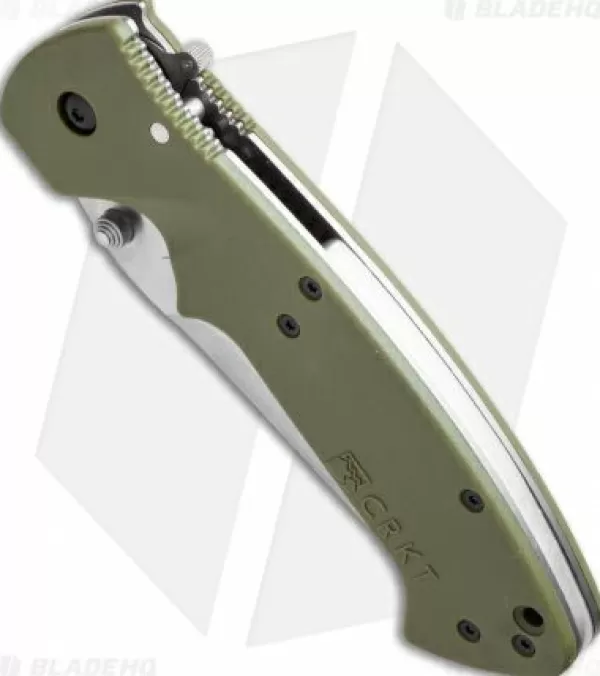 New Reliable Quality Crkt Crawford Kasper Liner Lock Knife Od Green Zytel (3.75 Satin) 6773Sod Pocket Knives