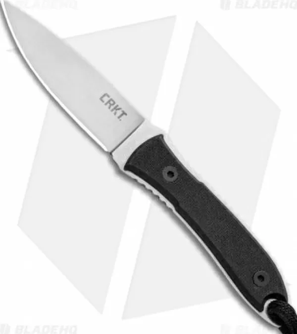 Shop Special Style Crkt Carson F4-02N Fixed Blade Neck Knife Black G-10 (2.88 Satin) Fixed Blade Knives