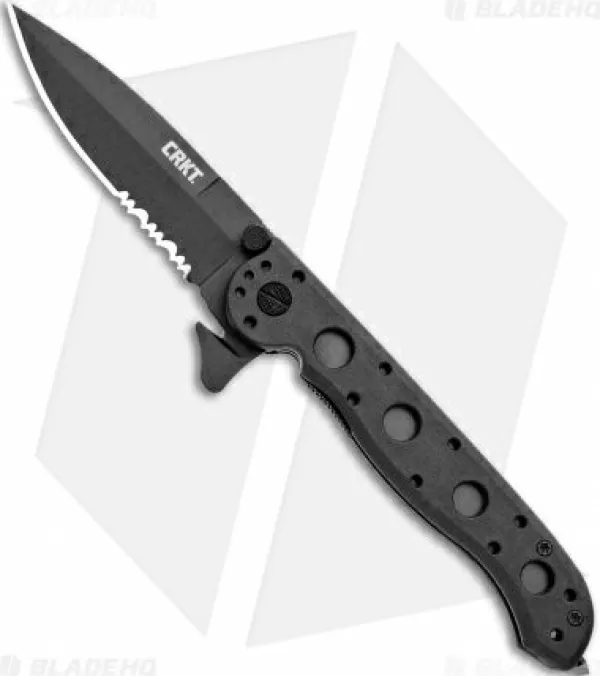 Sale Special Style Crkt Carson M16-13Zlek E.R. Spear Point Flipper Knife Zytel (3.375 Black Serr) Pocket Knives