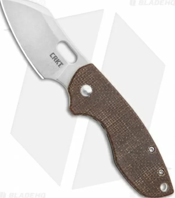 Discount Special Style Crkt Pilar Frame Lock Knife Brown Linen Micarta Bhq Exclusive (2.4 Stonewash) Pocket Knives