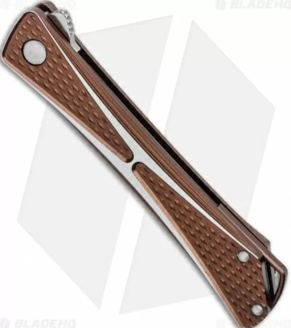 Discount Top Sell Crkt Crossbones Liner Lock Knife Bronze Aluminum (3.5 Satin) 7530B Pocket Knives