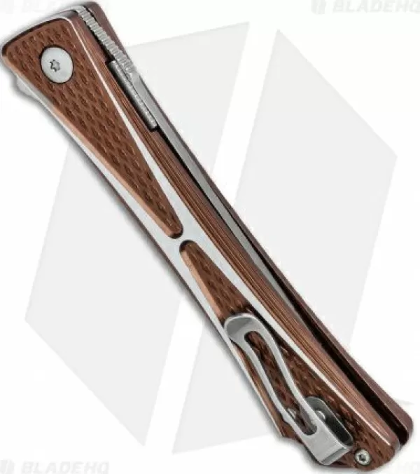 Discount Top Sell Crkt Crossbones Liner Lock Knife Bronze Aluminum (3.5 Satin) 7530B Pocket Knives